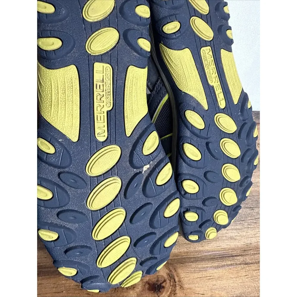 Merrell Hydro H2O Shoes Size 7 Big Kid Youth Blue Yellow Closed Toe Sandals GUC